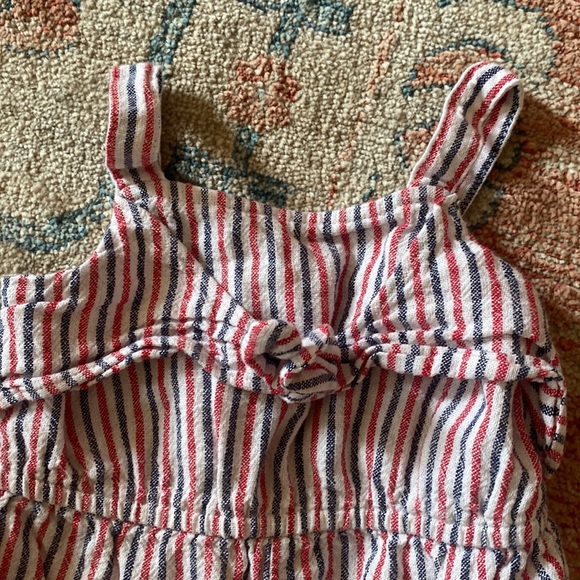 Old Navy Americana linen blend tie romper - Picture 2 of 4